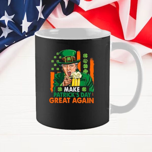 Trump Make Patrick's Day Great Again Mug, Funny Trump Leprechaun St Patrick's Day Mug