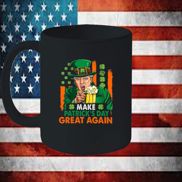 Trump Make Patrick's Day Great Again Mug, Funny Trump Leprechaun St Patrick's Day Mug