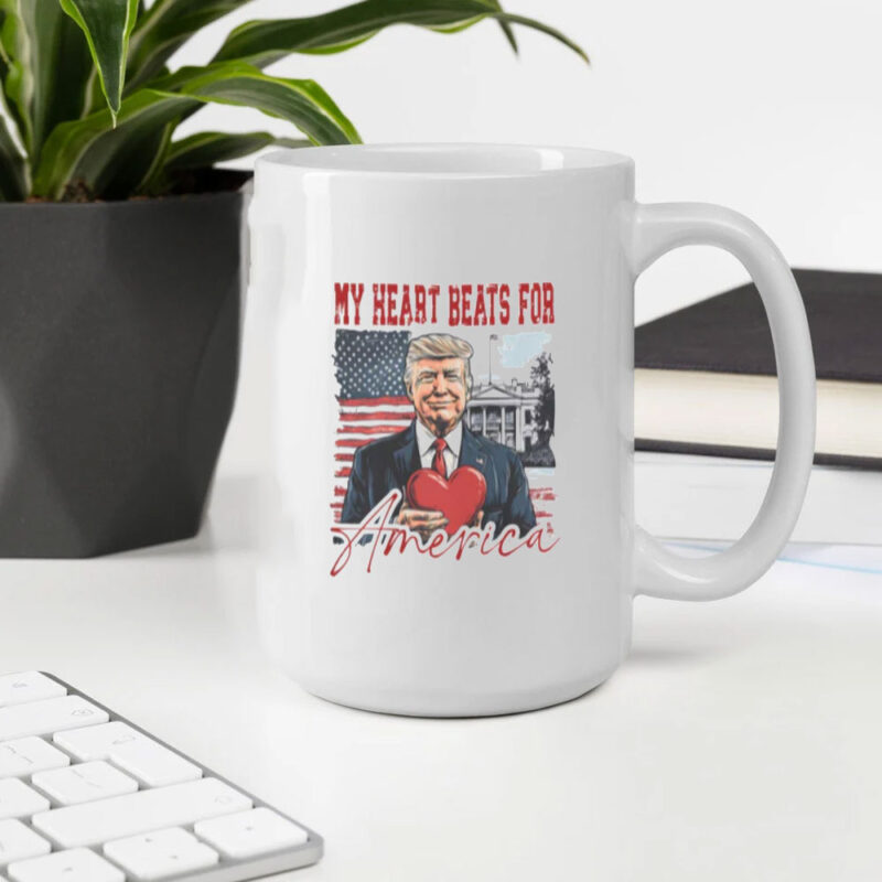 Patriotic Trump Mug: Show Your Love for America with Every Sip 10 Trump,-My-Heart-Beats-for-America-Mug2