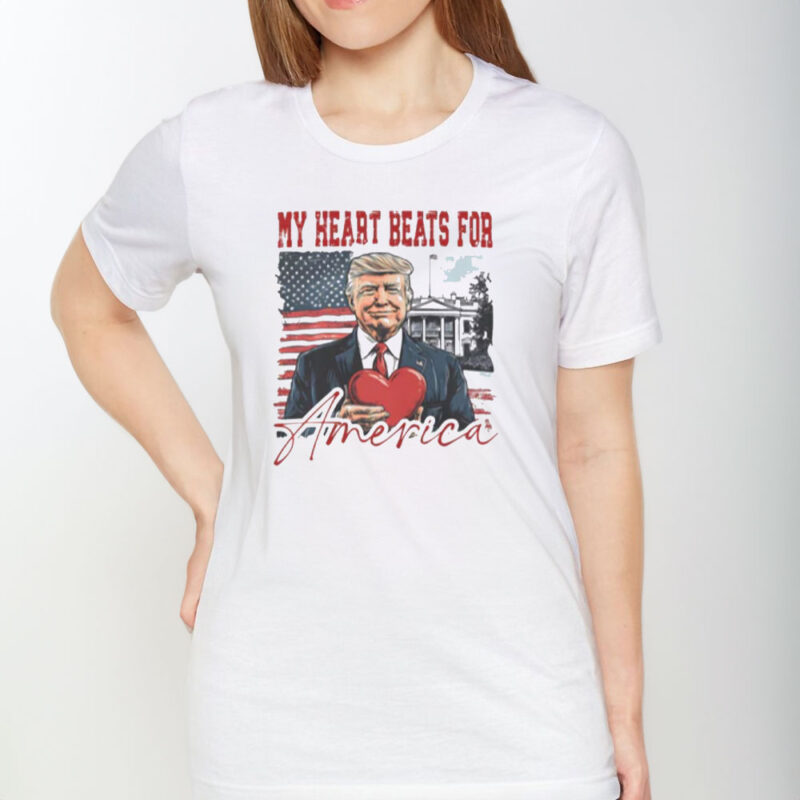 Trump My Heart Beats for America: Show Your Patriotic Pride with Our Trump President Shirt 9 Trump-My-Heart-Beats-for-America,-Trump-President-Shirt1