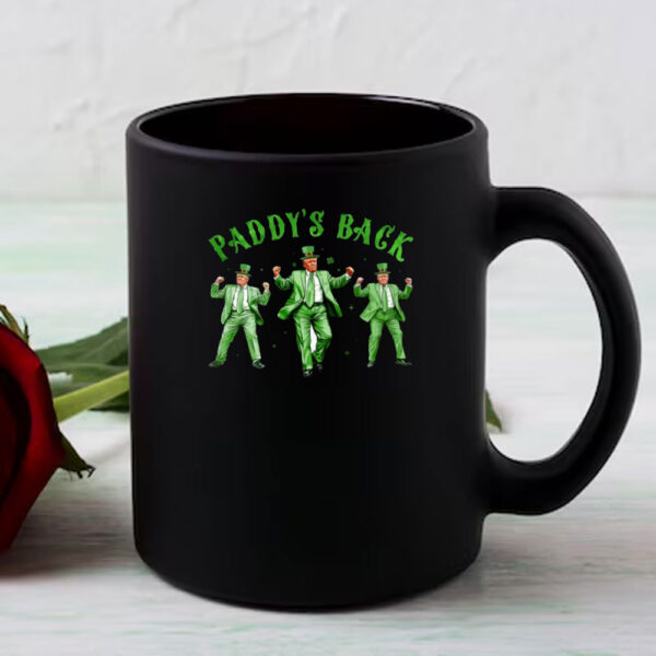 Trump St Patricks Day Mug, St Pattys Day Dancing Trump, Trump Shamrock Mug