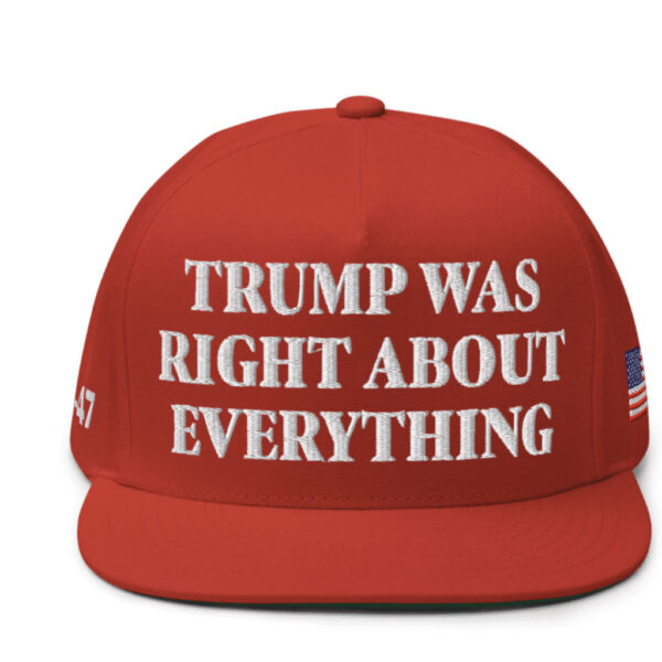 Trump Was Right About Everything Flat Bill Cap