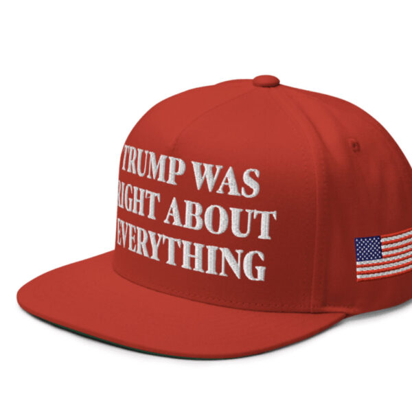 Trump Was Right About Everything Flat Bill Cap