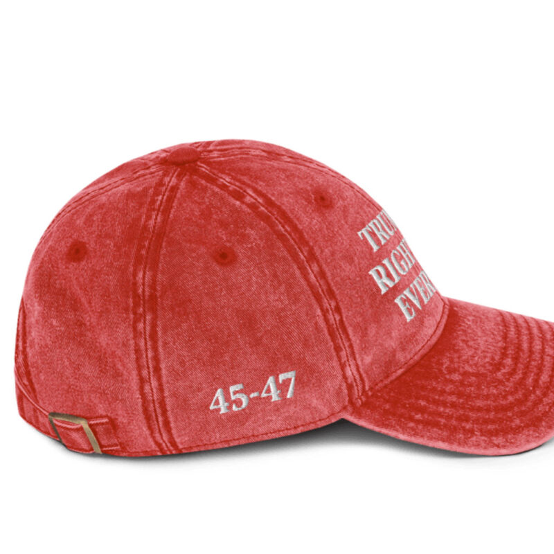 Trump Was Right About Everything: The Vintage Cap for Patriots 15 Trump Was Right About Everything Vintage Cap