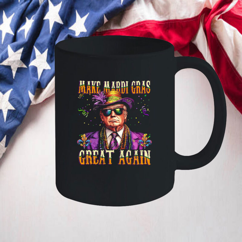 Trump in Mardi Gras Costume, Make Mardi Gras Great Again Mug 10 Trump in Mardi Gras Costume, Make Mardi Gras Great Again Mug