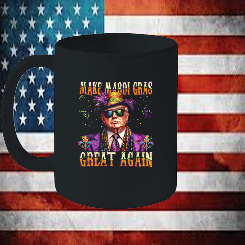 Trump in Mardi Gras Costume, Make Mardi Gras Great Again Mug 11 Trump in Mardi Gras Costume, Make Mardi Gras Great Again Mug