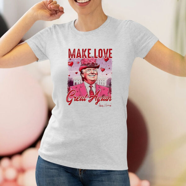 Trump-make-love-great-again-Valentine-pink-signature-shirt