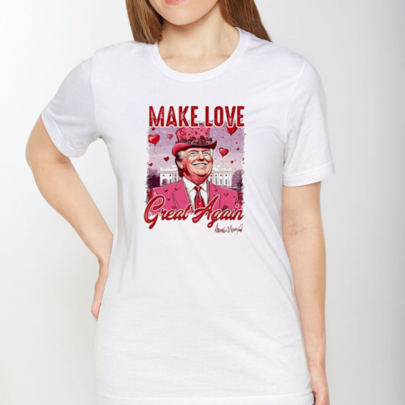 Trump Make Love Great Again: Valentine's Day Pink Signature Shirt 9 Trump-make-love-great-again-Valentine-pink-signature-shirt1