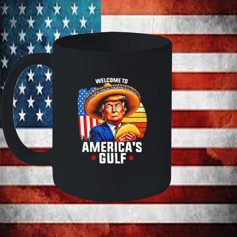 Welcome to Americas Gulf Trump US Flag Retro Mug 11 Welcome to Americas Gulf Trump US Flag Retro Mug
