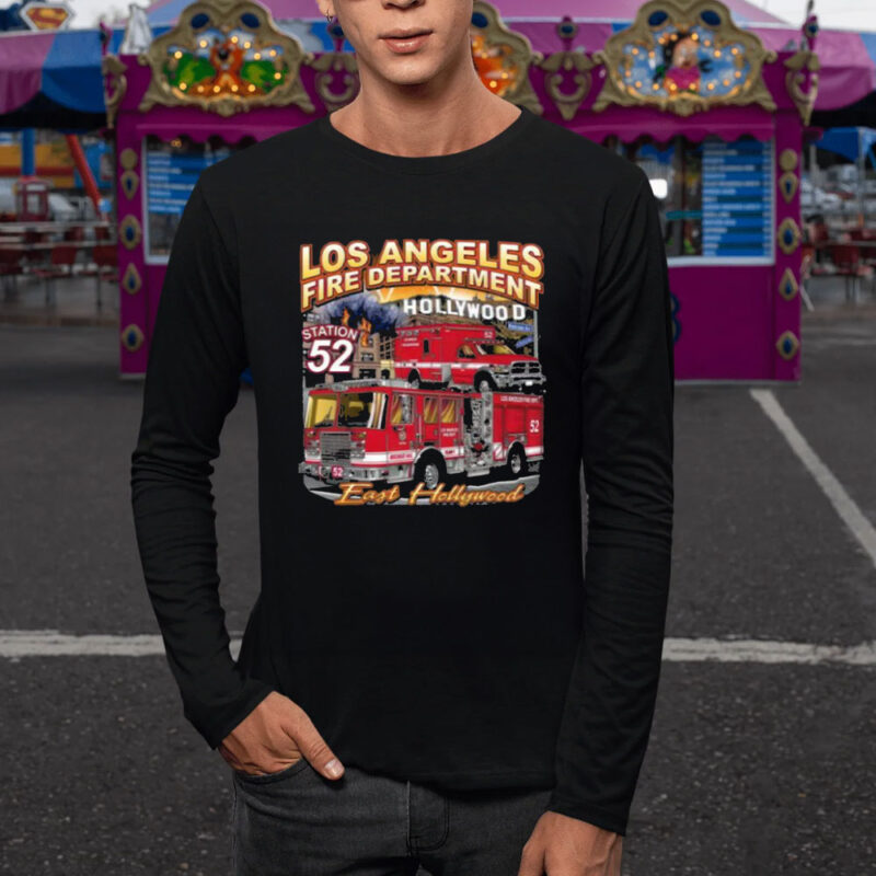 LAFD Station 52 East Hollywood California Fire Department T-Shirt 9 los-angeles-fire-department,-LAFD-Station-52-East-Hollywood-California-Fire-Shirt1
