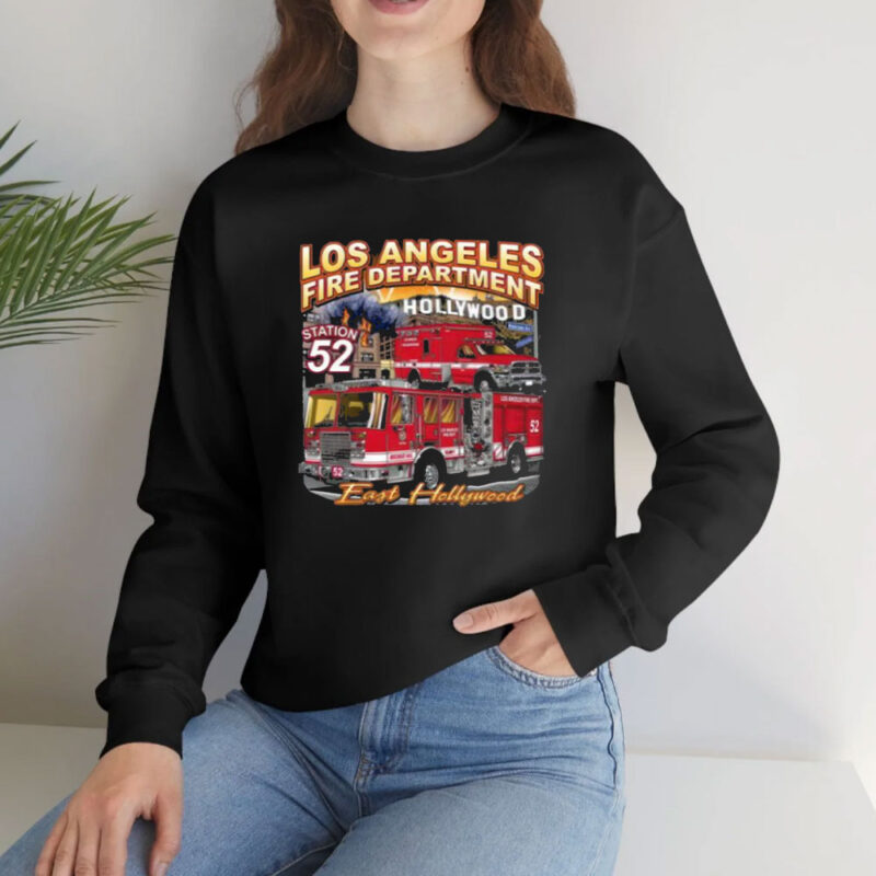 LAFD Station 52 East Hollywood California Fire Department T-Shirt 10 los-angeles-fire-department,-LAFD-Station-52-East-Hollywood-California-Fire-Shirt2