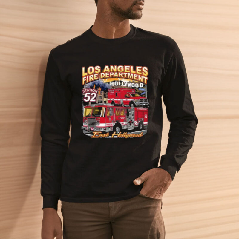 LAFD Station 52 East Hollywood California Fire Department T-Shirt 11 los-angeles-fire-department,-LAFD-Station-52-East-Hollywood-California-Fire-Shirt3