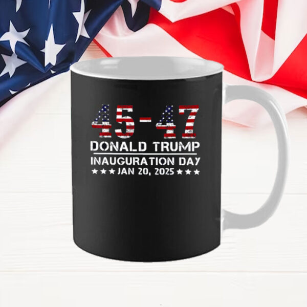 45 47 Usa Flag Trump Inauguration Day 2025 Vance 2028 Mug