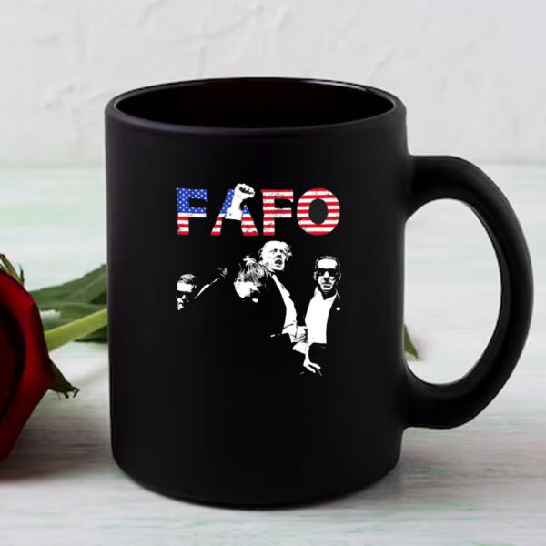 Fafo Trump Fight For America 2025 Photo Retro 45 47 US Flag Mugs