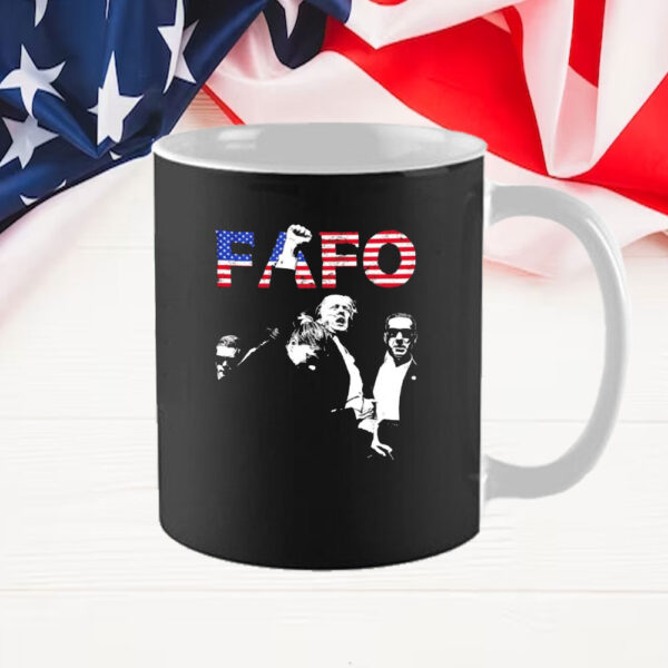 Fafo Trump Fight For America 2025 Photo Retro 45 47 US Flag Mugs