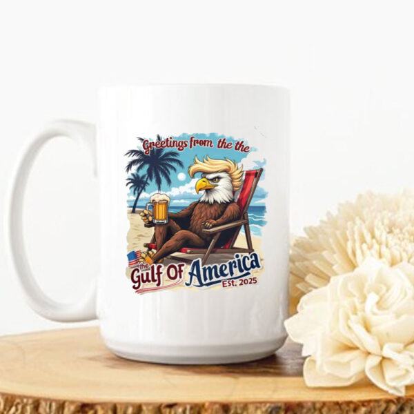 Funny Trump Gulf Of America Mug, Trump Drinking Beer Mug