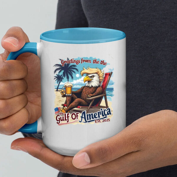 Funny Trump Gulf Of America Mug, Trump Drinking Beer Mug