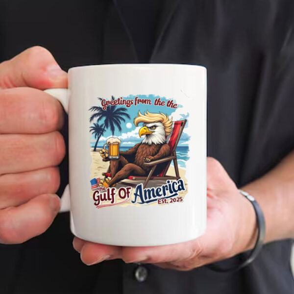 Funny Trump Gulf Of America Mug, Trump Drinking Beer Mug