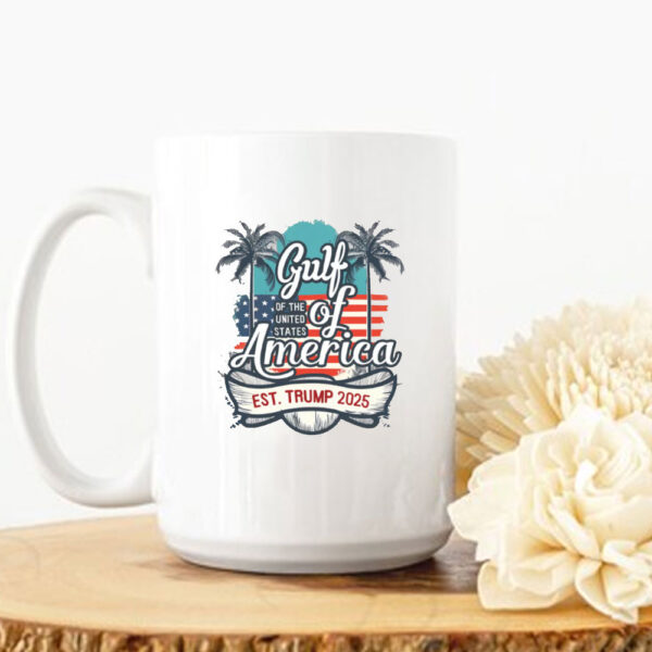 Gulf Coast of America Trump 2025 American Flag Mug