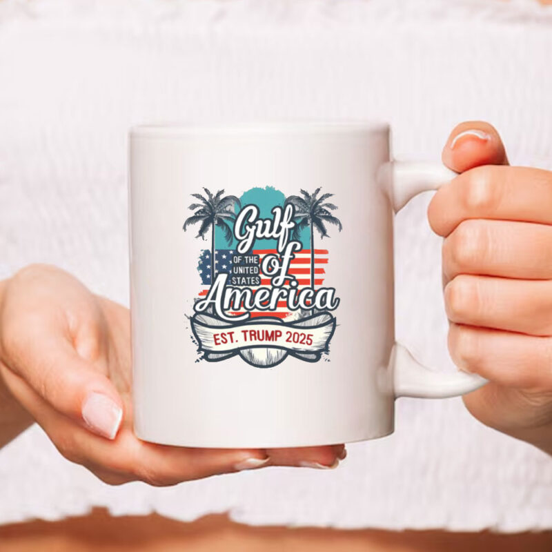 Gulf Coast of America Trump 2025 American Flag Mug 11 Gulf Coast of America Trump 2025 American Flag Mug