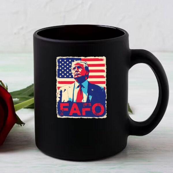 Trump Fafo F Around Find Out Retro US Flag Mug