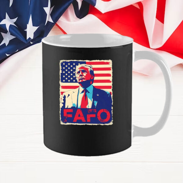 Trump Fafo F Around Find Out Retro US Flag Mug