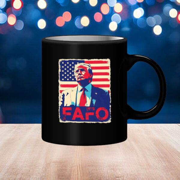 Trump Fafo F Around Find Out Retro US Flag Mug