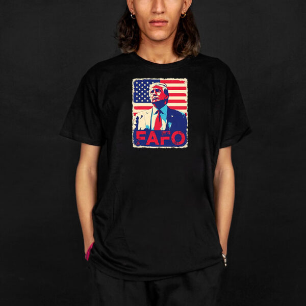 Trump Fafo F Around Find Out Retro US Flag shirt