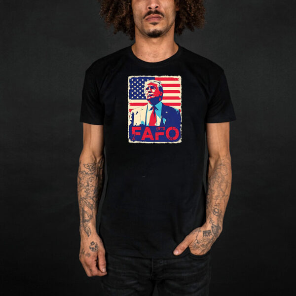 Trump Fafo F Around Find Out Retro US Flag shirt