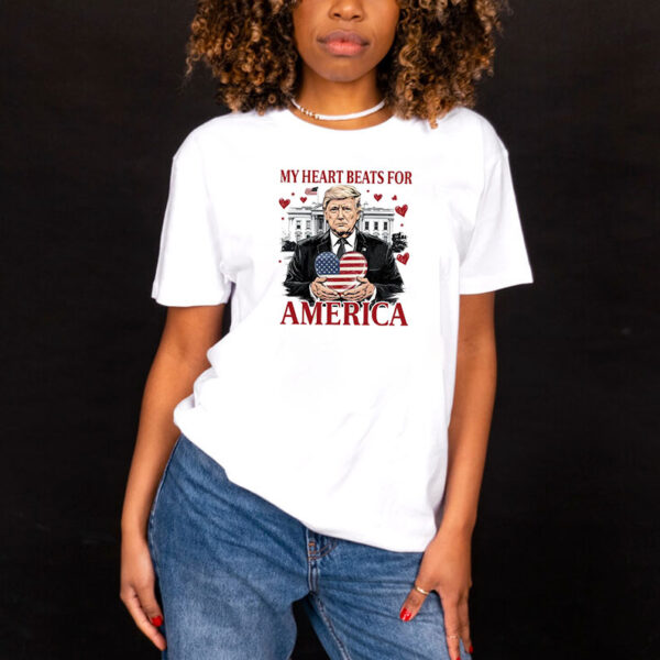 Trump My Heart Beats for America T-Shirts