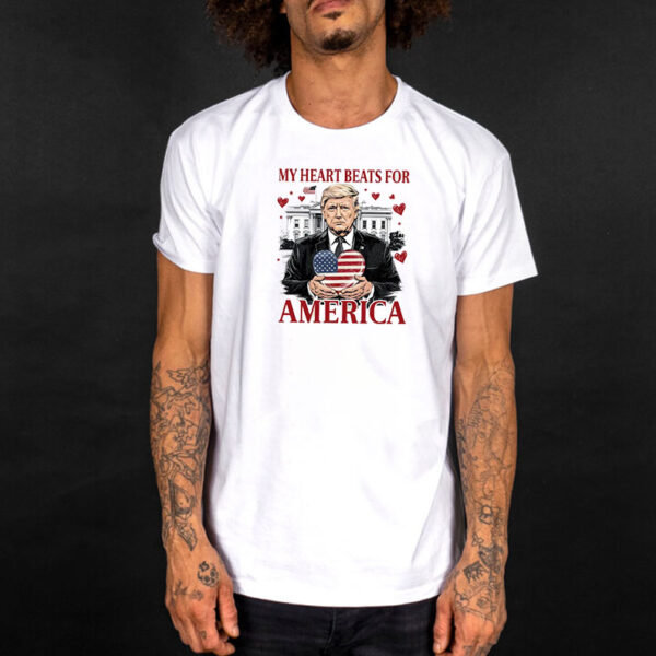 Trump My Heart Beats for America T-Shirts