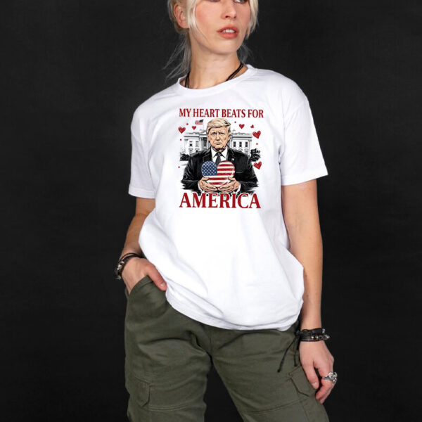 Trump My Heart Beats for America T-Shirts